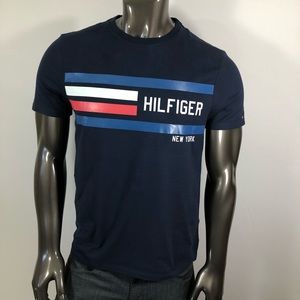 Tommy Hilfiger Navy Blue Tee with red white & blue